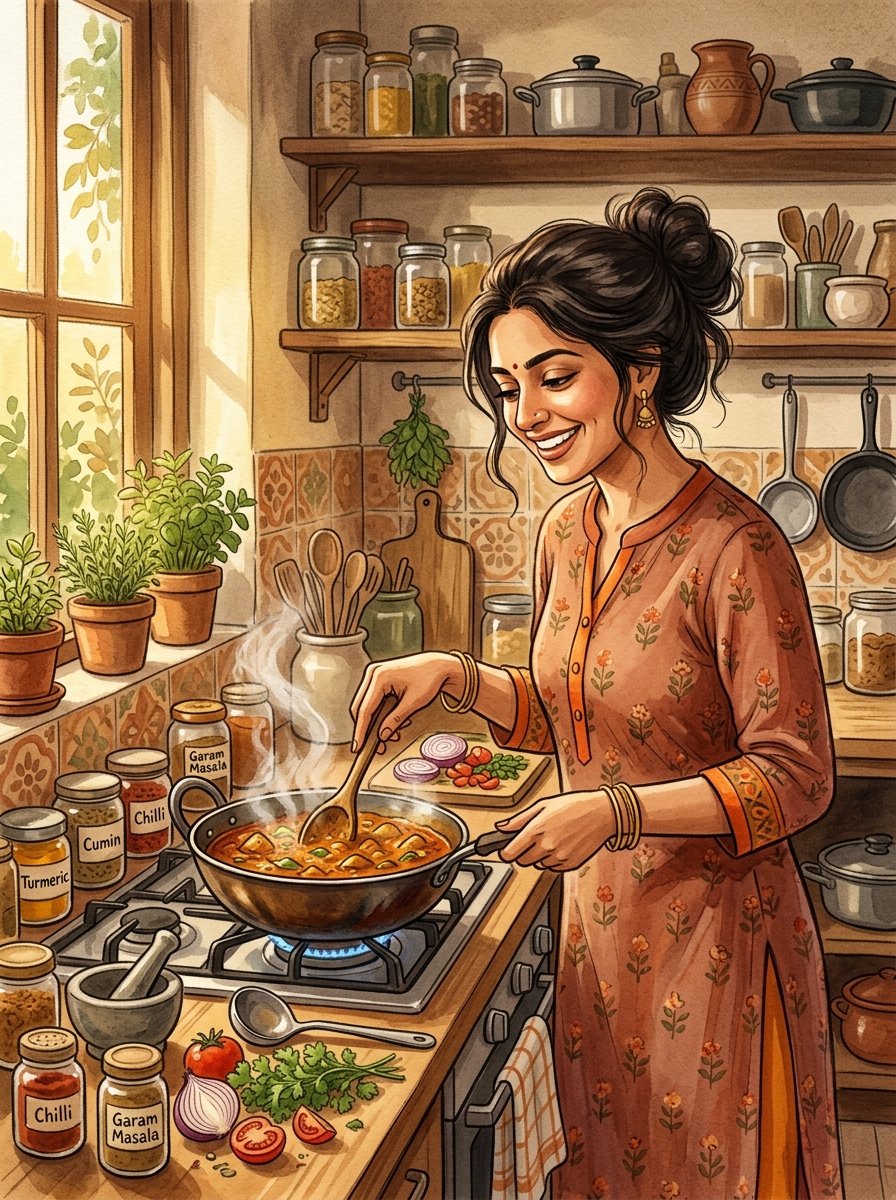Insha in the kitchen